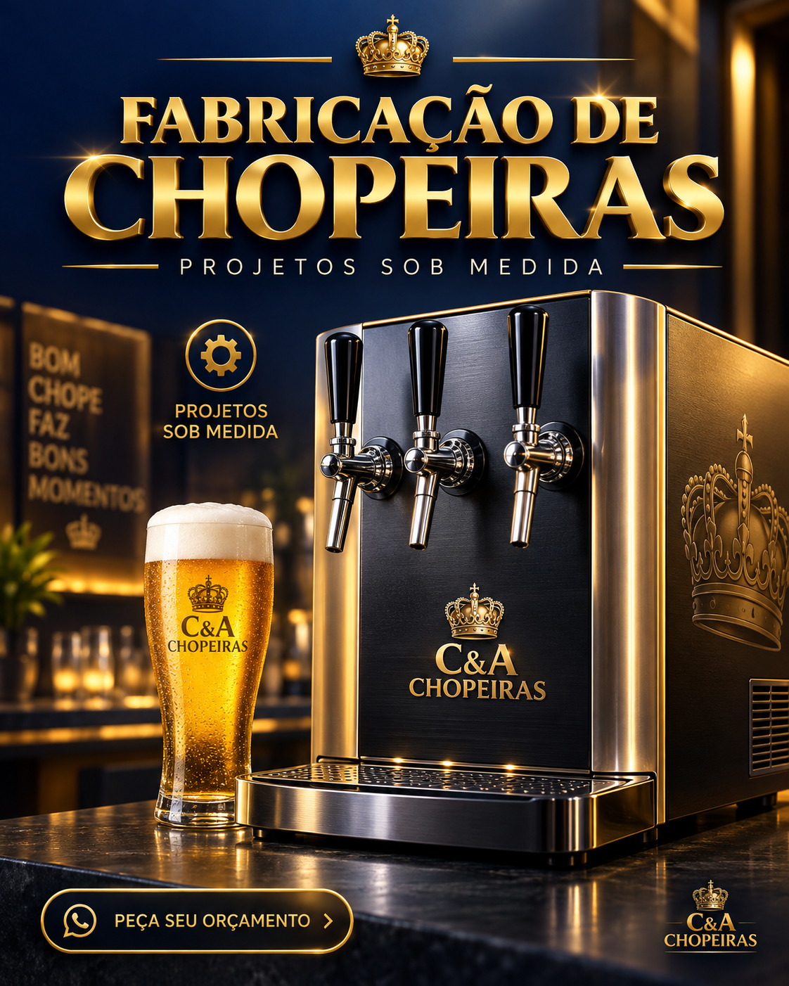 Serviço realizado pela C&A Chopeiras